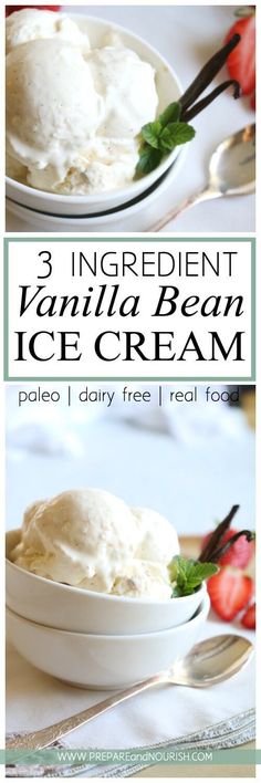 three ingredient vanilla bean ice cream