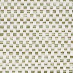 a white and green woven material with small squares on the side, as if it were woven