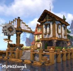 Minecraft Dock House Ideas, Minecraft Seafood Restaurant, Minecraft Fishermen House, Mc Dock Ideas, Minecraft Medieval Dock Ideas, Minecraft Sea Port, Minecraft Boat House Ideas, Minecraft Shore House, Minecraft Sea Wall