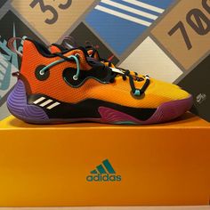 New In Box Never Worn Adidas Harden Stepback 3 Day Of The Dead Basketball Shoes Sku# Gy7477. Orange Leather Basketball Shoes With Laces, Orange Basketball Shoes With Rubber Sole For Sports, Orange Basketball Shoes With Boost Midsole, Orange Basketball Shoes With Laces For Sports, Orange Leather Basketball Shoes With Rubber Sole, Orange Lace-up Basketball Shoes With Boost Midsole, Orange High-top Basketball Shoes With Boost Midsole, Adidas Orange Sneakers With Branded Insole, Adidas Orange Leather Sneakers