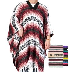 PRICES MAY VARY. 🌵 Embrace Tradition 🌵: Our poncho pays homage to the vibrant and colorful zarape patterns that are an integral part of Mexican heritage. Whether you're attending a festival, a themed party, or simply want to embrace your love for Mexico, this poncho is your perfect companion. 🧣 Warm and Cozy🧣: Made from high-quality materials, this poncho doesn't just look great, it also provides exceptional warmth during cold winter days and adds a layer of comfort during cool summer nights Baja Poncho, Poncho Men, Cowboy Shop, Mexican Heritage, Traditional Mexican, Poncho Cape, Cool Summer, Knitted Poncho, Knit Sweatshirt