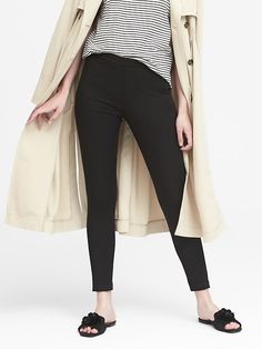 Devon Legging-Fit Washable Bi-Stretch Ankle Pant | Banana Republic Versatile 4-way Stretch Fall Leggings, Versatile 4-way Stretch Leggings For Fall, Fitted Jeggings For Fall Workwear, Chic Spring Jeggings For Workwear, Chic Elastane Jeggings For Fall, Chic Jeggings For Fall Workwear, Chic Mid-rise Jeggings For Work, Chic Fall Workwear Jeggings, Chic Fall Jeggings For Work