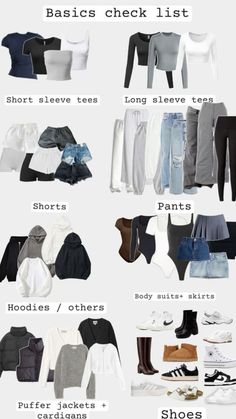 What To Buy Clothes Shopping, Basics Every Girl Needs Wardrobes, Clothes Astethic Types, Basic Outfits Wardrobe, Essential Basics Wardrobe, Basic Closet Essentials Outfit Ideas, Basics For Outfits, Simple Basics Outfit, Clean Basic Outfit Aesthetic