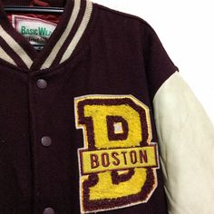 PLEASE ASK ANY QUESTION BEFORE BUYING THIS USED CLOTHING PLEASE DONT EXPECT IT TO BE LIKE NEW OR IN PRISTINE CONDITION Good Condition MEASUREMENTS :: PIT TO PIT (underArm) - 24 inches Length - 25 inches BUY WITH CONFIDENCE ### -WE ARE USING DHL EXPRESS, IT TAKES 3-7 DAYS ONLY TO ARRIVE-### Brown Varsity Jacket With Letter Print, Retro Brown Varsity Jacket For Streetwear, Outdoor Letter Print Varsity Jacket, Fall Outdoor Varsity Jacket, Vintage College Outerwear With Letter Print, Brown Varsity Jacket With Baseball Collar, Vintage Varsity Jacket For Winter Sports, Vintage Brown Outerwear For College, Retro Varsity Jacket With Embroidered Logo