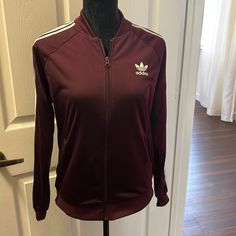 Brand New With Tags Spring Track Jacket With Three Stripes Branding, Winter Track Jacket With Side Stripes, Casual Outerwear With Three Stripes Branding, Fall Tops With Three Stripes, Adidas Women, Adidas Originals, Sweaters For Women, Black White, Adidas