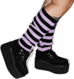 Winter Knitted Acrylic Socks, Purple Casual Leg Warmers For Fall, Casual Purple Leg Warmers For Fall, Warm Black Winter Socks, Purple Cotton Socks For Winter, Purple Cotton Winter Socks, Black Cotton Socks For Fall, Winter Cotton Black Leg Warmers, Black Cotton Leg Warmers For Winter