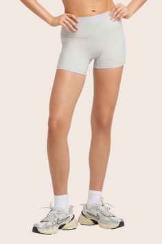 SET™ FORMCLOUD™ BIKE SHORTS IN HEATHER GREY Texture Medium, 32a Bra, Set Active, Sweater Set, Romper With Skirt, Bike Shorts, Shorts Set, Dresses With Leggings, High Waisted Shorts