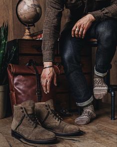 Thursday Boot Company, Mens Lace Up Boots, Mens Health Magazine, Thursday Boots, Grandpa Style, Red Wing Boots, Boot Companies, Cowboy Outfits