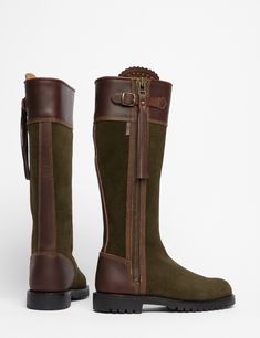 Inclement Tassel Boot - Seaweed | Women's Tassel Boots | Penelope Chilvers Tassel Boots, Penelope Chilvers, Working Cocker, Suede Tassel, Metallic Bag, Navy Gold, Green Suede, Long Boots, Goodyear Welt