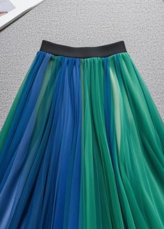 Handmade Colorblock Elastic Waist Tulle Pleated Skirt FallFabric: TulleSize & Fit: This garment fits true to size.Length: Size L measures 31.2"from waist to hem.Waist:Fitted - elastic waist allows stretch Hip: Loosely Fitted. room for hips. Hand Wash Cold. Pleated Skirt Fall, Fall Fabric, Fall Skirts, Jacquard Knit, Asymmetrical Design, Black Dots, Knit Vest, Fall Sweaters, Fall Shirts