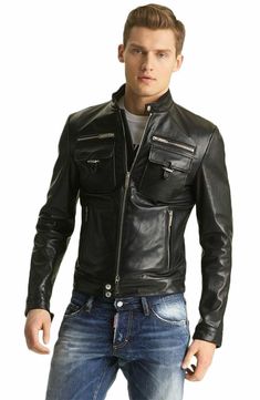 Stil Masculin, Men's Leather Jackets, Mens Fashion Rugged, Chic Leather, Jackets Men Fashion, A Jacket, Herren Outfit, Biker Leather, Accessories Fashion