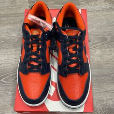 Nike Dunk Low Sp Champ Colors Released In 2020 Brand New! Never Worn!! Size: 13 Nike Custom Navy Leather Sneakers, Custom Navy Leather Nike Sneakers, Nike Custom Sneakers Orange With Red Sole, Orange Sneakers With Red Sole For Sports, Casual Custom Orange Sneakers With Red Sole, Orange Leather Sneakers With Cushioned Footbed, Custom Orange Sneakers With Red Sole For Sports, Orange Sneakers With Red Sole And Round Toe, Nike Custom Orange Sneakers