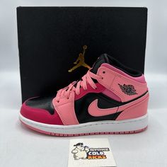 READ! READ! READ! Most of your questions will be answered if you just read. UP FOR SALE IS A 100% AUTHENTIC LEFT SHOE ONLY Nike Air Jordan Retro 1 Pink black white Size 4y Condition Brand new Deadstock Never worn VIEW PICTURES TO JUDGE THE CONDITION FOR YOURSELF  Original box not included VERY RARE TO FIND IN THIS CONDITION AND SIZE!!!  I don't see many on eBay  ANY QUESTIONS PLEASE ASK!! NO TRADES!!! CHECK OUT THE PICTURES, THESE ARE THE EXACT Shoes YOU WILL BE RECEIVING!!! SHIPPING IS FAST WE WILL PROVIDE A TRACKING NUMBER ALL ITEMS WILL BE SHIPPED AFTER CLEARED PAYMENT We try to ship within 24 hours after payment, sometimes same day. (Excludes Holidays and weekends.) International shipping is available with eBay global shipping program only.  Returns: Please contact us first if you have Jordan 1 Mid Coral Chalk, Air Jordan Retro 1, Nike Air Jordan 1 Mid, Jordan Retro 1, Nike Air Jordan Retro, Retro 1, Air Jordan Retro, View Pictures, Nike Air Jordan 1