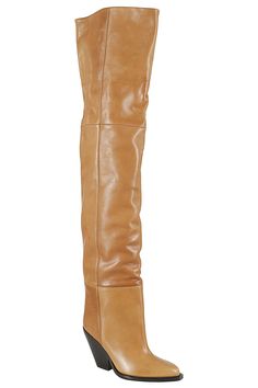 100% Leather Fitted Cognac Leather Boots, Designer Leather Knee-high Boots, Knee-high Cognac Leather Boots, Isabel Marant Sneakers, Parisian Look, Sneaker Wedge, Bohemian Chic, Effortless Chic, French Inspired