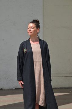 Boho Coat, Linen Coat, Womens Jackets, French Linen, Aquamarine Blue, Coat Black, Pumpkin Orange, Linen Dresses, Linen Dress