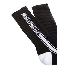 Upgrade your sock game with the Cotton-Blend Crew Socks from Saint Perry. With their casual design and logo print, these stretch-fit socks are versatile enough to be worn in any setting, from the office to the gym. Made with a blend of 80% combed cotton, 17% polyester, and 3% spandex, they offer a comfortable and secure fit. Elevate your style and comfort with these premium crew socks.Product details: WHITE AND BLACK STRETCH-FIT RIBBED KNIT 80% COMBED COTTON 17% POLYESTER 3% SPANDEX Sporty Stretch Cotton Socks, Sporty Cotton Socks With Letter Print, Black Stretch Socks For Streetwear, Trendy Cotton Sports Socks, Black Cotton Sporty Socks, Sporty Stretch Socks For Streetwear, Cotton Socks With Letter Print For Streetwear, Breathable Cotton Sporty Socks, Breathable Cotton Sport Socks