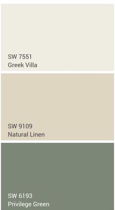 several shades of green and white with the names of different colors in each color scheme