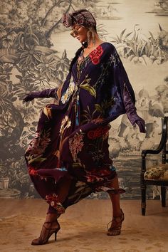 Buy Blue Crepe Printed Botanical V Neck Lauren Kaftan For Women by Kalista Online at Aza Fashions. Kaftan For Women, Printed Kaftan, Tuxedo Accessories, Beach Wedding Guests, Summer Bride, Summer Wedding Guests, Hand Accessories, Beach Bride, Streetwear Fashion Women