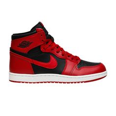 Find JORDAN 1 Retro High '85 Og 'varsity on Editorialist. The Air Jordan 1 Retro High '85 OG 'Varsity Red' features a recrafted build that’s true to the original release, finished in a familiar two-tone design that essentially flips the sneaker’s iconic ‘Banned’ colorway. The high-top makes use of an all leather upper, with Varsity Red overlays on a black base. Heritage details include a padded nylon tongue with Nike Air branding and a Jordan ‘Wings’ logo on the lateral collar flap. Balenciaga Track Sneakers, Vans Sk8 Mid, Jordan 1 Blue, Retro Packaging, Jordan 4 White, Jordan 4 Black, Old Skool Black, Mcqueen Sneakers, Alexander Mcqueen Sneakers