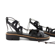 Black Sandals Platform in Gladiator Sandals Women Style and in unique design. These gladiator Sandals are Leather Sandals since they are made by Italian leather for the upper and for the lining as well. This pair is an excellent solution if you are looking for comfortable women's shoes. The inner sole is very soft and comfortable. This pair makes your everyday life easy. Our gladiators leather cord Lace up Sandals carry a lightweight soft Rubber Sole. Our Etsy Shop is one of the Etsy Shops that provide Custom Shoes if you wonder where can I get my shoes customized. Please, do not hesitate to come in contact with us if you need your pair to be made in another color or you wish to provide us with your personal Foot Measurements. The height of the heel is 0.98 inches (2.5 cm).  Please, mind o Black Strappy T-strap Sandals For Vacation, Black Adjustable Strappy T-strap Sandals, Black Open Heel Lace-up Sandals For Summer, Black Lace-up Sandals With Open Heel For Summer, Black Lace-up Open Heel Sandals For Summer, Black Strappy Wedge Sandals For Vacation, Adjustable Black Strappy T-strap Sandals, Black Sandals Platform, Comfortable Women's Shoes