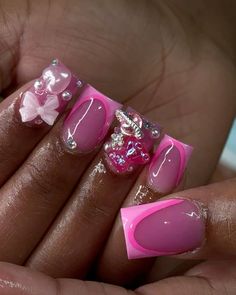 Nail Supply Store, Pink Ombre Nails, Basic Nails, Pink Friday, Bling Acrylic Nails, Croc Print, Square Acrylic Nails, Bling Nails, Nail Supply