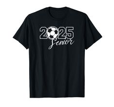 PRICES MAY VARY. Celebrate the Soccer Senior Class of 2025 with this dynamic design, perfect for proud moms, passionate soccer fans, and the entire team. This design embodies the spirit of the graduating class, especially those who have dedicated their high school years. A great way for moms to show their pride that honors the Class of 2025. Perfect for soccer fans, players, coaches, and supporters, this design captures the excitement of both the sport and graduation. Wear it to senior night, sc High School Soccer Shirts Design, Soccer Senior Mom Shirts, Senior Soccer Tshirts, Senior Tennis Mom Shirts, Proud Senior Mom Shirt, High School Graduation Outfit, High School Years, Senior Night, Soccer Fans