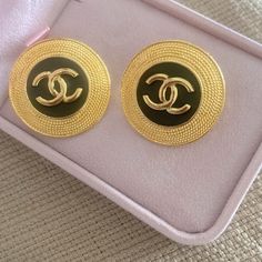 Elegant Chanel Clip Ons Brand New Never Worn Very Comfortable To Wear Jewelry Chanel, Chanel Earrings, Earrings Large, Chanel Jewelry, Large Earrings, Cc Logo, Large Size, New Color, Jewelry Earrings