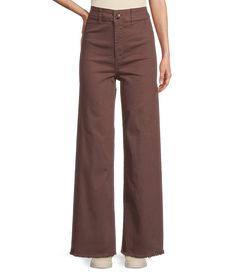 From Billabong&#x2C; these pants feature: High riseBelt loopsWide legSlim fitAnkle-lengthFrayed raw hemsButton/fly closureCotton/elastaneMachine wash/line dryImported. Straight Leg Pants With Frayed Hem For Fall, High Rise Pants With Frayed Hem For Fall, Straight Leg Bottoms With Frayed Hem For Fall, Mid-rise Pants With Frayed Hem For Fall, High Waist Cotton Wide Leg Pants With Frayed Hem, High Rise Cotton Wide Leg Pants With Frayed Hem, High Waist Wide Leg Pants With Frayed Hem, Trendy Full-length Pants With Frayed Hem, Frayed Hem Pants For Fall Workwear