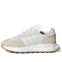 (WMNS) adidas Retropy E5 'Core White' GW6574 (SNKR/Casual/Low Top/Women's/Non-Slip/Shock-absorbing) Sporty Cream Adidas Sneakers, Sporty Adidas Cream Sneakers, Cream Sports Sneakers, Sporty Cream Sneakers For Sports, Cream Sporty Sneakers For Sports, Adidas Retropy E5, Adidas Retropy, Stylish Sneakers, Low Top