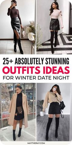 Outfits Ideas For Winter, Winter Night Outfit, Dinner Outfit Winter, Winter Birthday Outfit, Night Outfits Winter, Winter Date Outfits, Date Night Outfit Classy, Outfits Night Out