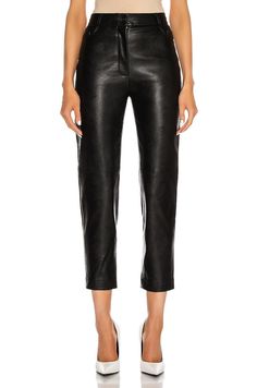 Product Details * genuine lambskin leather * fully Lined: 100% polyester * this pant opening center front ZIP closer * This pant has four pockets, two in front and two in back. * Length of the pant mid calf * MADE IN INDIA * You can make your own items from us and in you measurement and in own color as customized work Bulk order is accepted * Why you buy from us * We use top quality genuine leather 100% lambskin leather * We give you fast and free shipping for everywhere * When you get product f Trendy Full-length Leather Pants, Trendy Fitted Leather Pants, Winter Fitted Leather Pants Straight Leg, Fitted Straight Leg Leather Pants For Winter, Fitted Leather Pants With Tapered Leg, Fitted Tapered Leg Leather Pants, Leather Pants With Tapered Leg For Night Out, Leather Tapered Leg Pants For Night Out, Fitted Straight Leather Pants For Winter