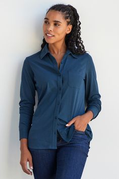 Casual Long Sleeve Organic Cotton Shirt, Effortless Cotton Tops For Fall, Fall Shirt With Shirttail Hem For Everyday, Everyday Shirt With Shirttail Hem For Fall, Everyday Fall Shirt With Shirttail Hem, Casual Buttoned Shirt For Loungewear, Shirt With Shirttail Hem For Everyday Fall, Effortless Long Sleeve Cotton Top, Solid Color Tops With Button Closure For Loungewear