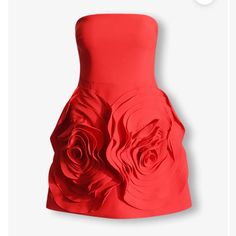 The Dress Is So Flattering For All Types! Super Good Quality With A Zipper Down The Back And A Rubber Strip Along The Top To Keep It Up!