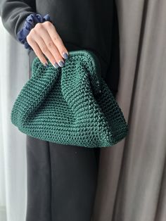 Handmade with love ❤️ Crochet handbag  Its intricate woven design and crochet accents make it a stylish women's bag suitable for any occasion, whether it's a summer party or a casual outing. Embrace the spirit of summer with this unique and stylish bag, your indispensable knitted bag that will definitely become your favorite accessories. Size has a width of 34 -35 cm and a length of 27 cm. Fabric: polyester rope. It has the Oeko - Tex Standard 100 certificate. clutch bag mother days ,anniversary , birthday , new year , halloween , personalized gifts and gift for her If you like this item but prefer it in another size or color, please contact me https://www.facebook.com/profile.php?id=100090129496458 Green Clutch Bag For Errands, Pouch Crochet Bag For Errands, Everyday Handheld Clutch With Braided Handles, Handmade Green Top Handle Satchel, Green Handmade Top Handle Satchel, Everyday Clutch With Top Carry Handle, Everyday Pouch Clutch With Top Carry Handle, Everyday Clutch With Braided Handles, Handmade Green Rectangular Evening Bag