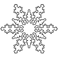 a snowflake is shown in black and white