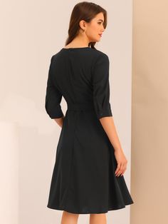 Shop Allegra K for v neck half sleeve pockets elegant solid color belt dress you are looking for, get more women's dresses for yourelf. Order now! Free Returns! Belt Dress, Flatform Sandals, Black Velvet Dress, Tweed Dress, Denim Midi Skirt, Belted Dress, Velvet Dress, Half Sleeve, Women's Dresses