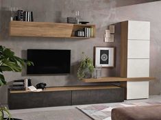 alt Contemporary Tv Room, Modern Tv Room, Tv Wall Decor Ideas, Modern Wall Units, Long Living Room, Modern Tv Cabinet, Living Room Wall Units, Living Room Entertainment Center, Modern Tv Wall