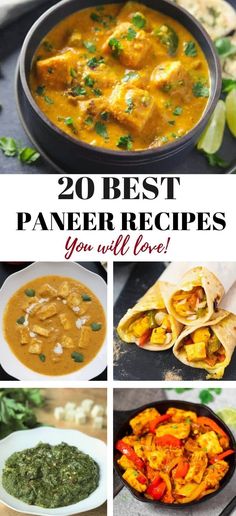 collection of paneer recipes Vegetarian Recipes Lunch Indian, Recipes Using Paneer, Dry Paneer Recipes Indian, Healthy Paneer Recipes, Instant Pot Paneer, Paneer Recipes Indian, Indian Lunch Recipes, Indian Paneer Recipes