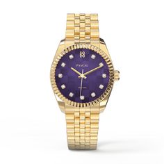 Timeless Classic Diamond Watch Luxury Timeless Purple Jewelry, Timeless Yellow Gold Diamond Watch With Round Dial, Classic Evening Diamond Watch With Subdials, Timeless Diamond Watch With Skeleton Dial, Elegant Diamond Watch With Metal Dial, Elegant Yellow Gold Watches With Round Dial, Elegant Jewelry And Watches With Diamond Hour Markers, Timeless Evening Watch With Metal Dial, Yellow Gold Diamond Watch For Everyday Luxury