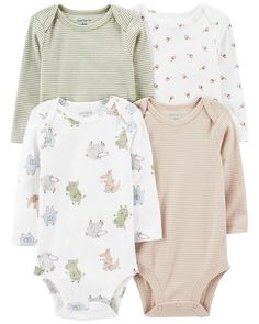 Crafted in snuggly soft cotton, these long-sleeve bodysuits are perfect for stocking up. Carters Baby Boys, Carters Baby, Baby Outfits, Baby Long Sleeve, Women Trends, Girls Long Sleeve, Shop Clothing, Sleeves Pattern, Long Sleeve Bodysuit