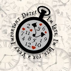 an image of a clock with hearts on it's face and the words date unknown