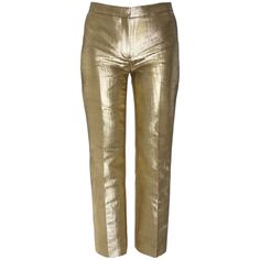 Cigarette pants in gold metallic moiré.Italian-made pants are designed with a slim cigarette-leg silhouette. Slim-leg silhouetteConcealed front hook and zip closurePlead front panelTwo side pocketsOne back pocketCropped lengthComposition: 52% Cotton, 35% Silk, 13% Metalized PolyesterLining: 100% CuproMade in Italy The Bronx New York, Muar, Gold Silk, Crop Pants, Tea Dress, Slim Legs, Cropped Pants, Brunei, Birmingham