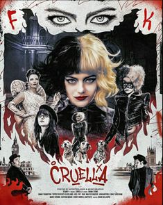 the movie poster for cruella