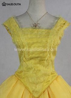 Adult Women Yellow Belle Princess Dancer Gown Dress     Condition: Brand New   Color:  Yellow   Material: Satin   Sleeve Length: Sleeveless   Dresses Length:Floor-Length   Neckline: Square Collar   Includes: Dress      Notice: If your size is way off the standard size chart, Please choose custom-made . Princess Belle Dress, Beast Movie, Gown Costume, Belle Princess, Belle Cosplay, Beauty And Beast, Belle Dress, Princess Belle, Sleeveless Dresses