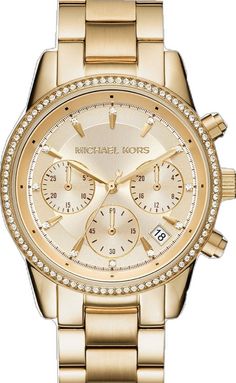 Elegant Gold Chronograph Watch With Diamond Hour Markers, Elegant Gold Chronograph Watch, Michael Kors Gold Watch With Subdials, Michael Kors Gold Watches For Formal Occasions, Michael Kors Timeless Diamond Watch, Michael Kors Gold Watch With Metal Dial, Michael Kors Timeless Diamond Watch With Diamond Hour Markers, Michael Kors Formal Watches, Elegant Michael Kors Diamond Watch