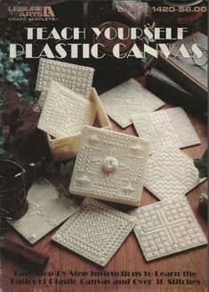 an advertisement for plastic canvass on a table