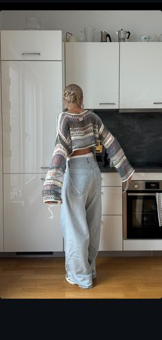 Crochet Long Sleeve Top Outfit, Streetwear Crochet, Looks Style, Mode Inspiration, Looks Vintage, Cute Casual Outfits