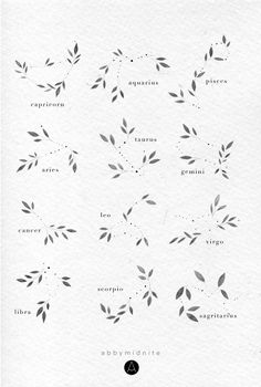 an image of some leaves on a white paper with the words, i love you