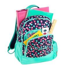 Mint Paisley Backpack Multicolor Backpack With Zipper Pocket For School, Multicolor Backpack With Zipper Pocket For Back To School, Preppy Backpack For Back To School, Preppy Backpack For Students Back To School, Preppy Backpack For Daily Use And Back To School, Adjustable Strap Backpack For Back To School, School Bags With Adjustable Straps For Back To School, Preppy Backpack With Adjustable Strap, Back To School Standard Backpack With Adjustable Straps