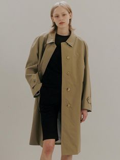 Composition : Outer shell: 60% cotton, 40% polyester. Lining: 35% cotton, 65% polyesterCountry of Origin : Republic of Korea Oversized Classic Khaki Outerwear, Classic Neutral Gabardine Outerwear, Beige Cotton Long Coat, Khaki Gabardine Outerwear For Work, Beige Long Cotton Coat, Classic Everyday Khaki Outerwear, Classic Khaki Outerwear For Everyday, Beige Gabardine Long Coat, Khaki Gabardine Long Coat